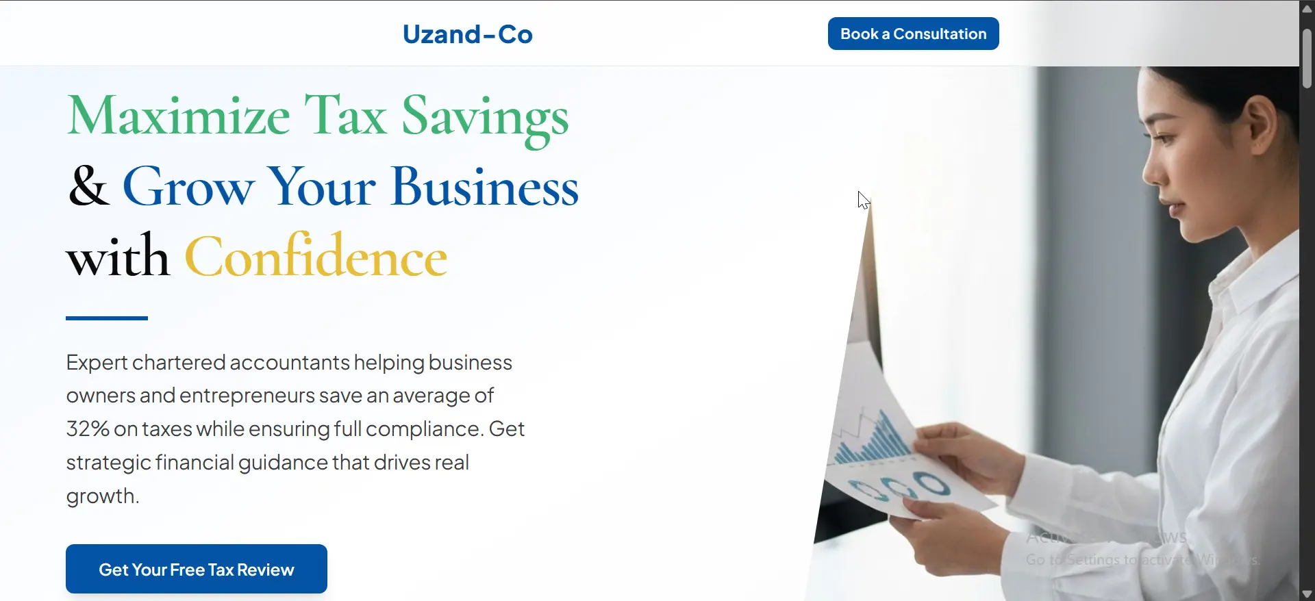 Ana’s Luxe Salon modern hair salon website homepage design